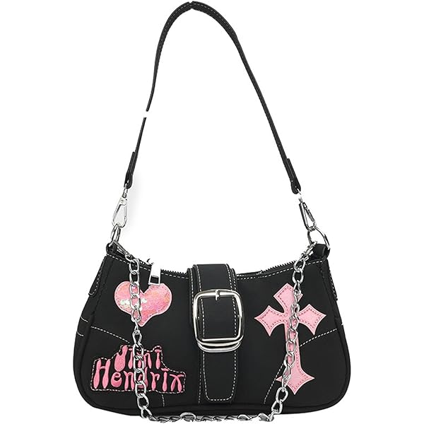 Sindlloger Y2K Punk Shoulder Bag for Women Handbag Shoulder Purse